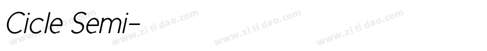 Cicle Semi字体转换